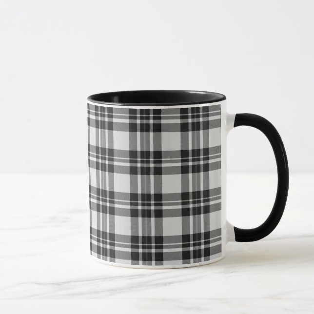 Black&White Tartan Mug (Right)
