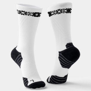 Black & White Tattoo Strip Socks
