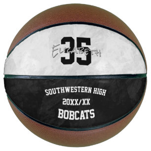 Black white team colours sports season keepsake  basketball