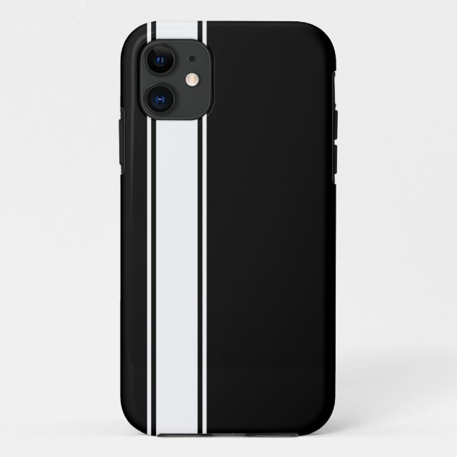 Black & White Team Jersey Stripe iPhone 5s Case (Back)