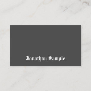 Black White Template Nostalgic Old English Text Business Card