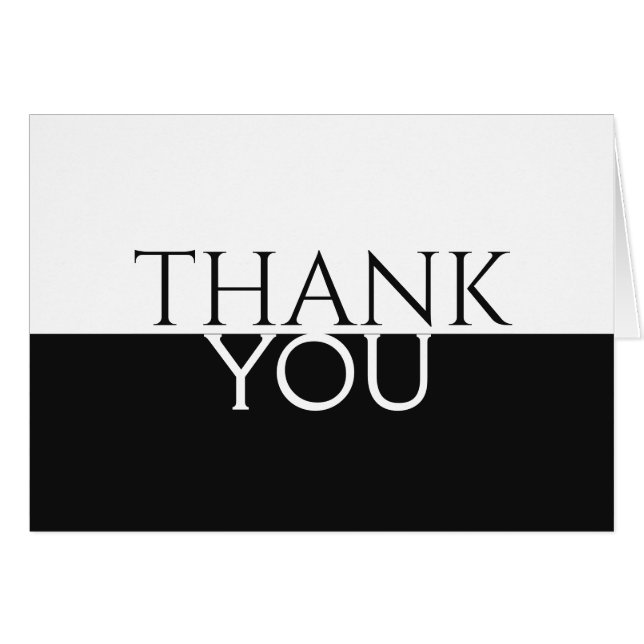 Black & White Thank you for special day (Front Horizontal)