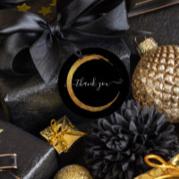 Black White Thank You Gold Frame Modern