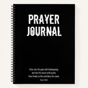 Black White Thanksgiving Psalm Prayer Journal