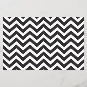 Black & White Thick Chevron Cardstock