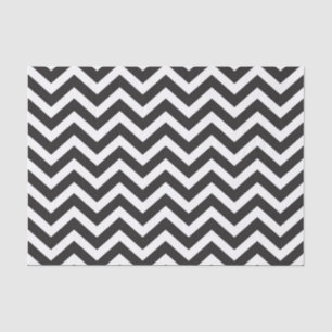 Black & White Thick Chevron Wedding New Year's Eve Tissue Paper