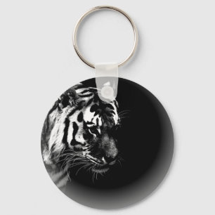 Black & White Tiger Keychain