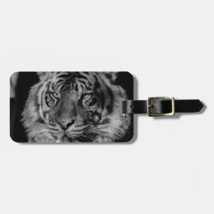Black & White Tiger Luggage Tag