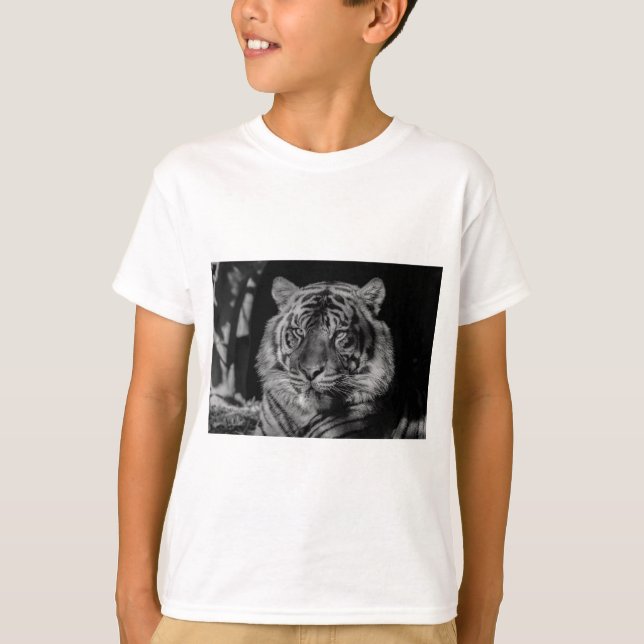 Black & White Tiger T-Shirt (Front)