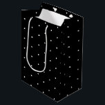 Black white tiny polka dots pattern gift medium gift bag<br><div class="desc">Black white tiny polka dots pattern gift Medium Gift Bag</div>