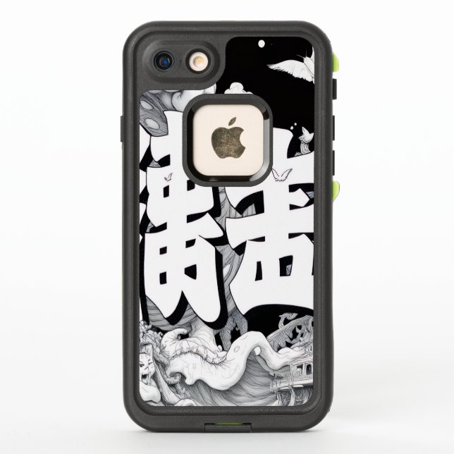 Black & White Tokyo LifeProof iPhone Case (Back)