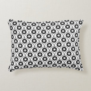 Black White Traditional Chinese Accent Pillow