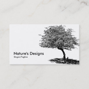 Black & White Tree Business Card