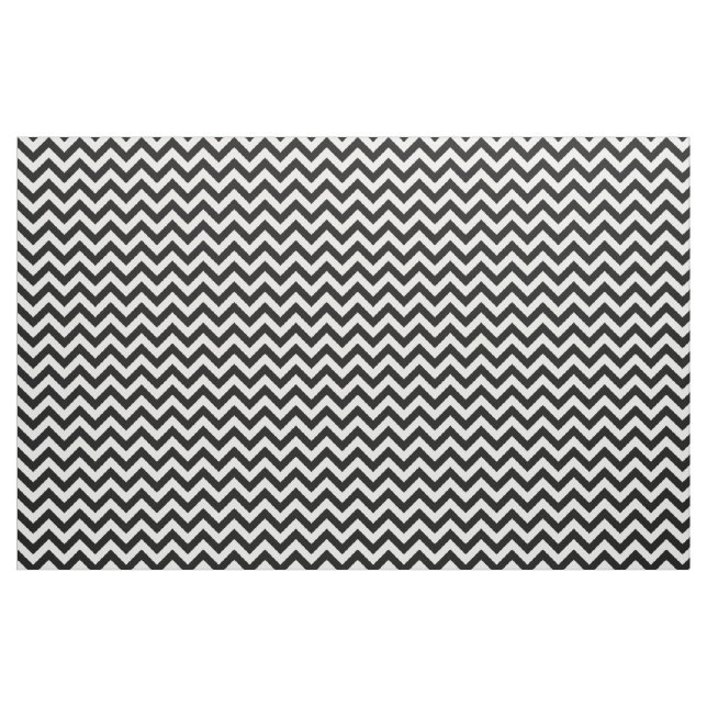 Black White Trendy Chevron Pattern Fabric (Fat Quarter)