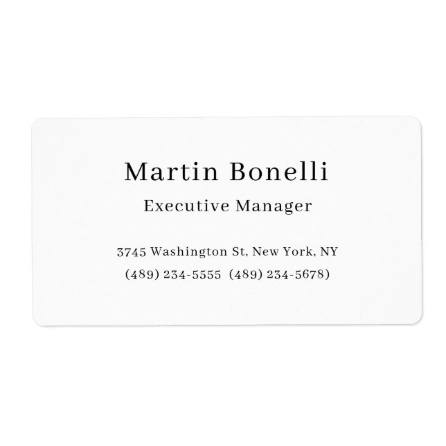 Black & White Trendy Minimal Plain Simple (Front)