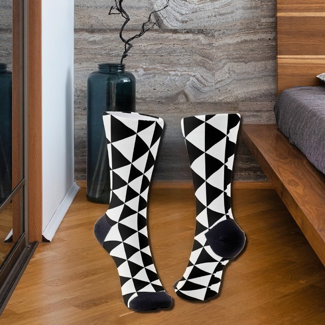 black&white  triangle pattern socks (Creator Uploaded)