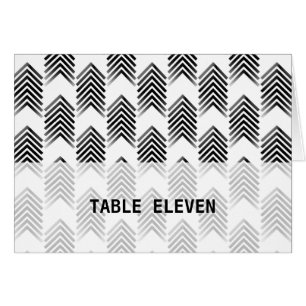 Black White Tribal Arrows Table Number Card