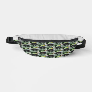 Black & White Tropical Butterfly Fanny Pack