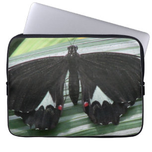 Black & White Tropical Butterfly Laptop Sleeve