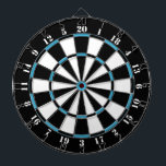 Black White Turquoise Blue Dart Board<br><div class="desc">Black White Turquoise Blue Dart Board. 

 Striped Hope™ is your online store for a variety unique designs and gifts.</div>