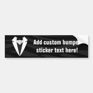 Black/White Tuxedo Bumper Sticker