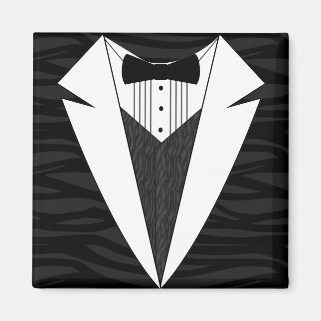 Black/White Tuxedo Magnet (Front)