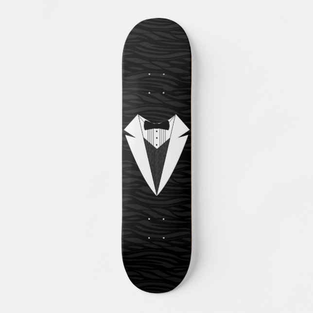 Black/White Tuxedo Skateboard (Front)