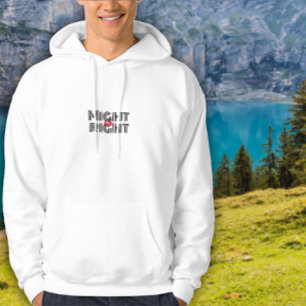 Black white typography inspirational quote hoodie