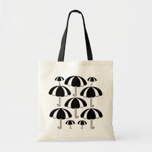 Black White Umbrella  Tote Bag