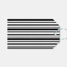 Black & White Uneven Stripes