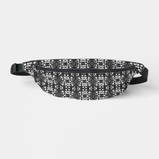 Black & White Unique Abstract Pattern Fanny Pack