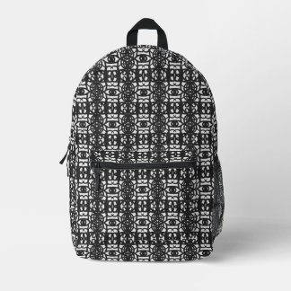 Black & White Unique Abstract Pattern Printed Backpack
