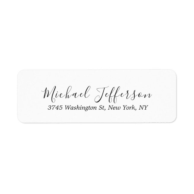 Black White Unique Classical Elegant Plain (Front)