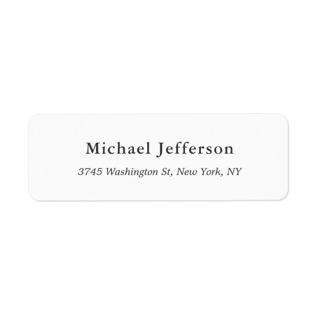 Black White Unique Classical Elegant Plain (Front)