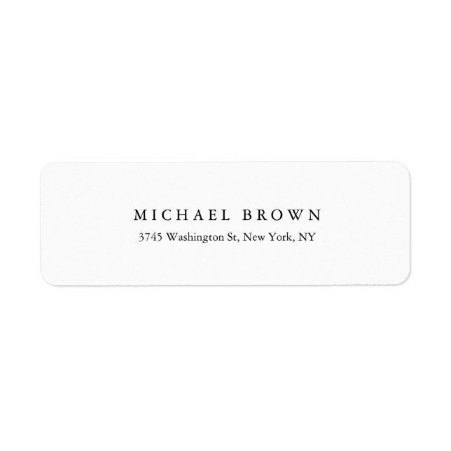 Black White Unique Classical Elegant Plain (Front)