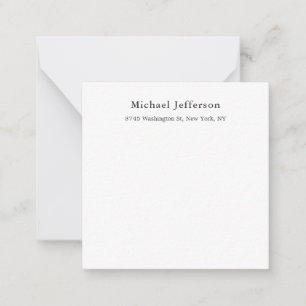 Black White Unique Classical Elegant Plain Card