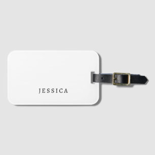 Black White Unique Classical Professional Name Luggage Tag