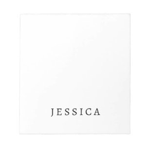 Black White Unique Classical Professional Name Notepad