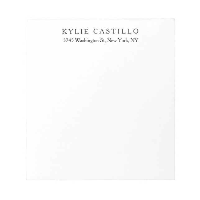 Black White Unique Classical Professional Notepad (Front)