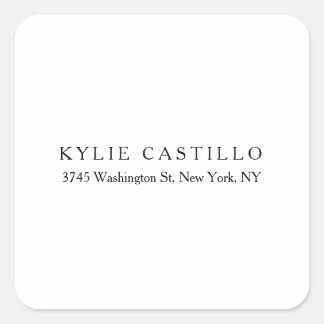 Black White Unique Classical Professional Square Sticker