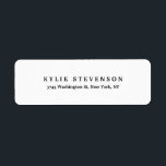 Black White Unique Classical Return Address Label<br><div class="desc">Represent yourself with this modern,  elegant return address label. This template can be customized to meet all professional occupations.</div>