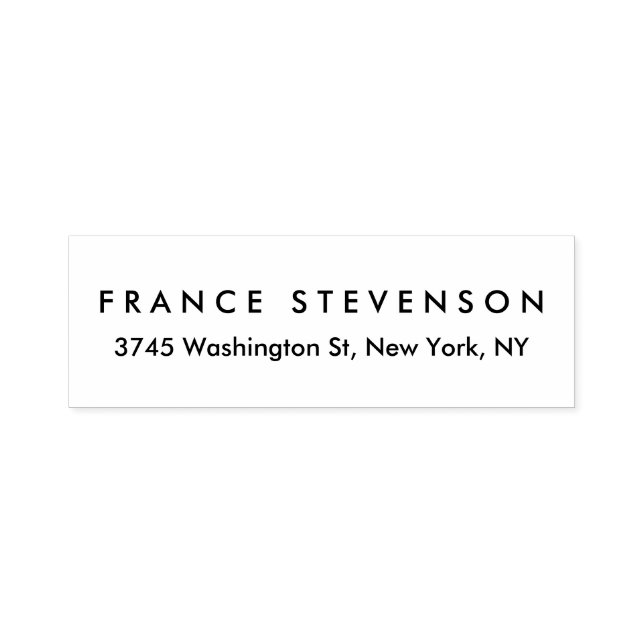 Black White Unique Modern Chic Legible Self-inking Stamp (Design)