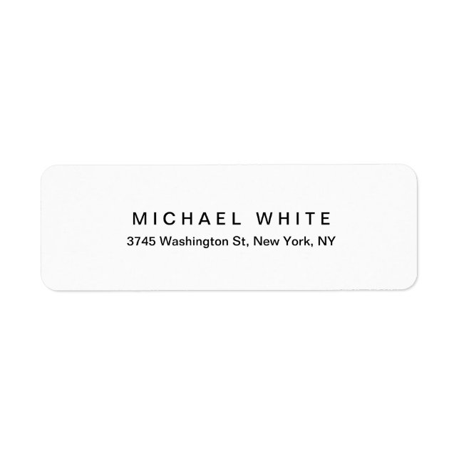 Black White Unique Modern Minimalist Plain (Front)