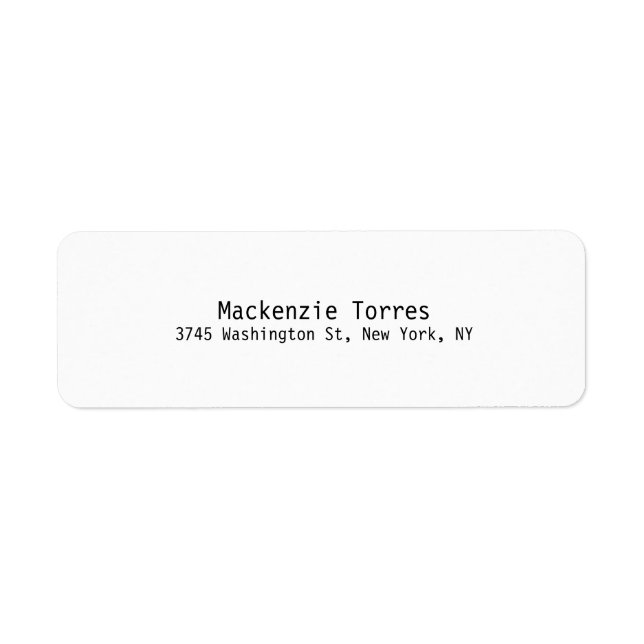 Black & White Unique Modern Plain (Front)