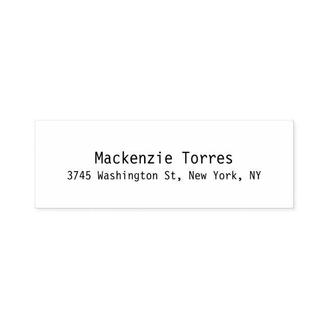 Black & White Unique Modern Plain Self-inking Stamp (Design)