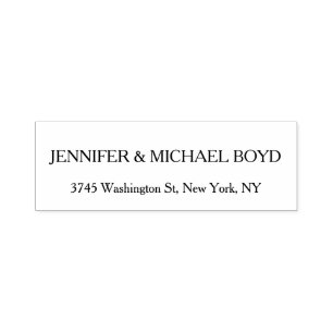 Black & White Unique Retro Classical Family Name Self-inking Stamp