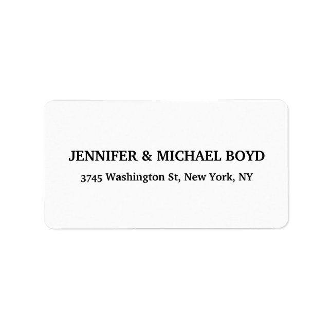 Black & White Unique Retro Style Classical Family Label (Front)