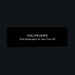 Black White Unique Special Hot Chic Professional<br><div class="desc">Represent yourself with this classical,  elegant return address label. This template can be customized to meet all professional occupations.</div>