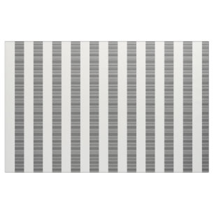 Black White Vertical Modern Stripes Fabric
