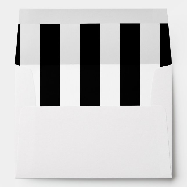 Black | White Vertical Stripes Liner Envelope (Back (Bottom))